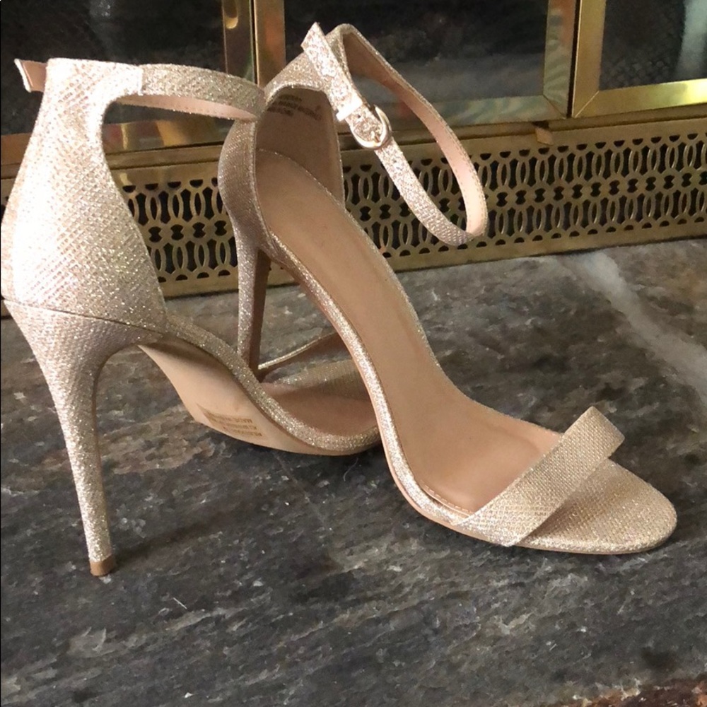 Charlotte Russe Light Gold Peep Toe